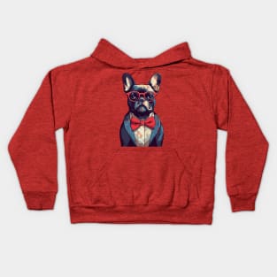 French Bulldog Gentleman: Class and Charm Kids Hoodie